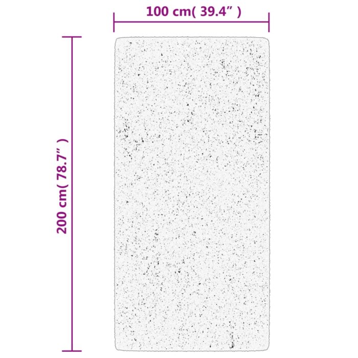 Tapis shaggy PAMPLONA poils longs moderne bleu 100x200 cm – Image 8