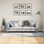 Tapis shaggy PAMPLONA poils longs moderne bleu 100x200 cm