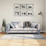 Tapis shaggy PAMPLONA poils longs moderne bleu 120x170 cm