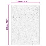 Tapis shaggy PAMPLONA poils longs moderne bleu 140x200 cm – Image 8