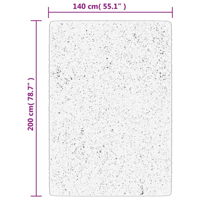 Tapis shaggy PAMPLONA poils longs moderne bleu 140x200 cm – Image 8
