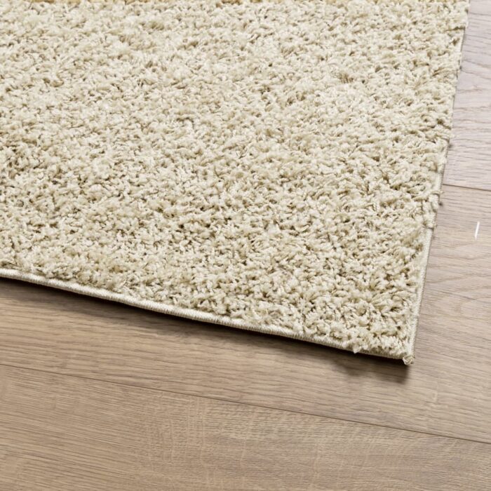 Tapis shaggy PAMPLONA poils longs moderne doré 100x200 cm – Image 2