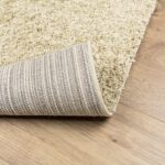 Tapis shaggy PAMPLONA poils longs moderne doré 100x200 cm – Image 3