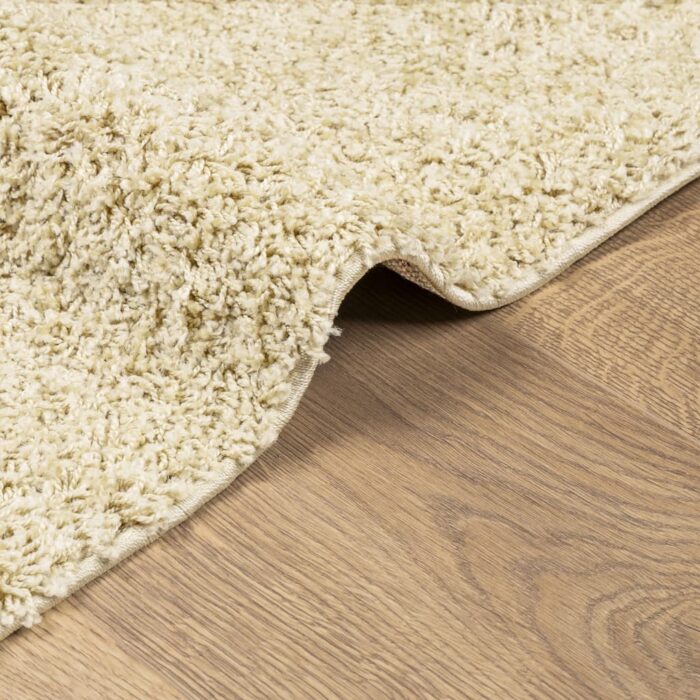Tapis shaggy PAMPLONA poils longs moderne doré 100x200 cm – Image 4