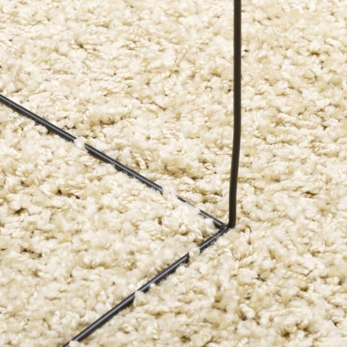 Tapis shaggy PAMPLONA poils longs moderne doré 100x200 cm – Image 6