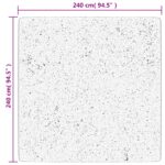 Tapis shaggy à poils longs moderne beige anthracite 240x240 cm – Image 8
