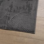 Tapis IZA poils courts style scandinave anthracite 140x200 cm – Image 2