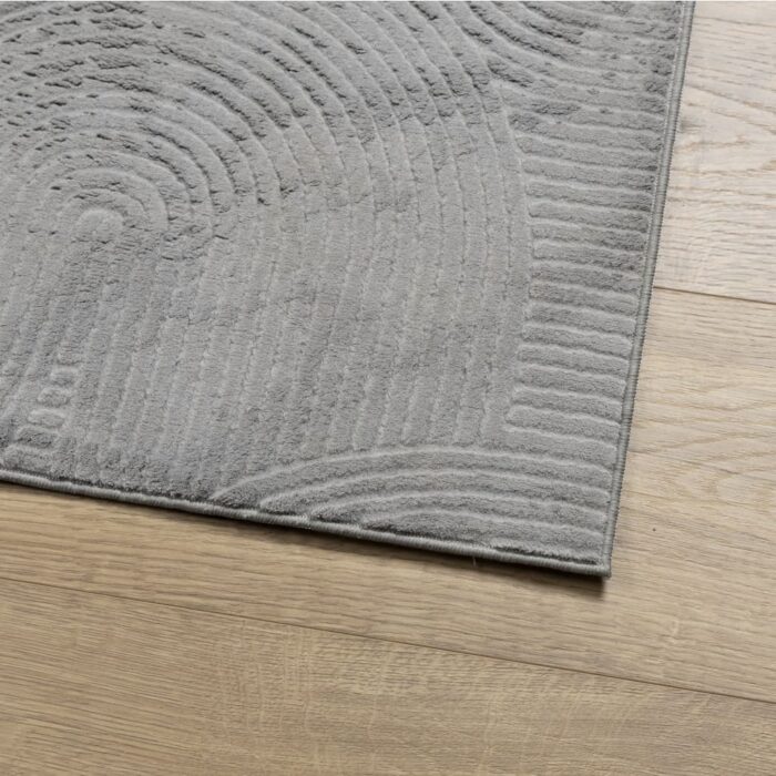 Tapis IZA poils courts style scandinave gris 120x170 cm – Image 2