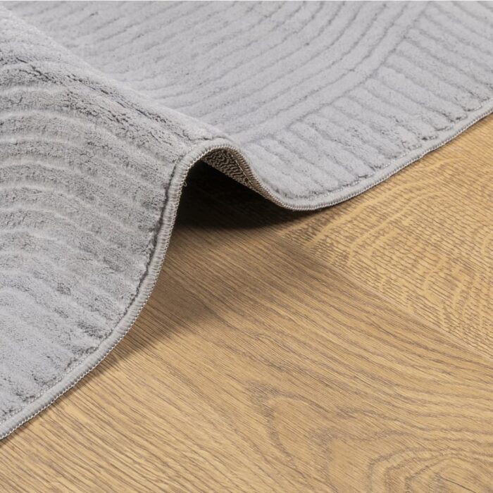 Tapis IZA poils courts style scandinave gris 120x170 cm – Image 4