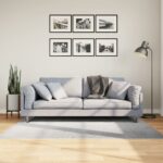 Tapis IZA poils courts style scandinave gris 120x170 cm
