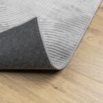Tapis IZA poils courts style scandinave gris 140x200 cm – Image 3