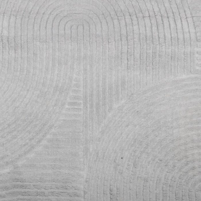 Tapis IZA poils courts style scandinave gris Ø 80 cm – Image 7