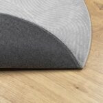 Tapis IZA poils courts style scandinave gris Ø 100 cm – Image 3