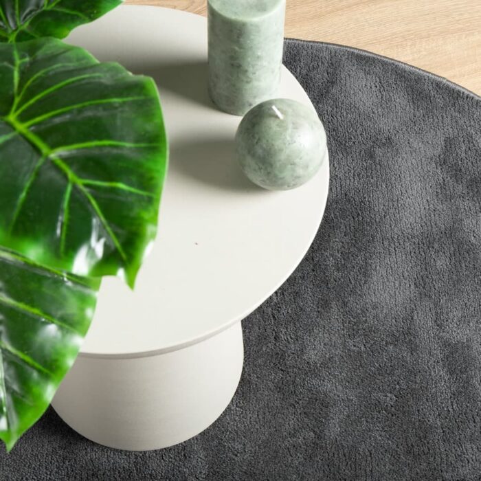 Tapis OVIEDO à poils courts anthracite Ø 120 cm – Image 5