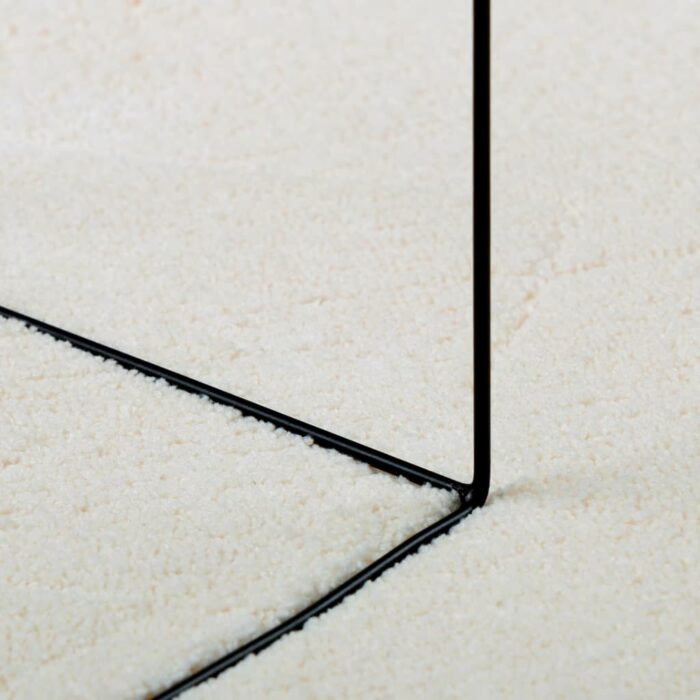 Tapis OVIEDO à poils courts crème 120x170 cm – Image 6