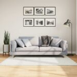 Tapis OVIEDO à poils courts crème 120x170 cm