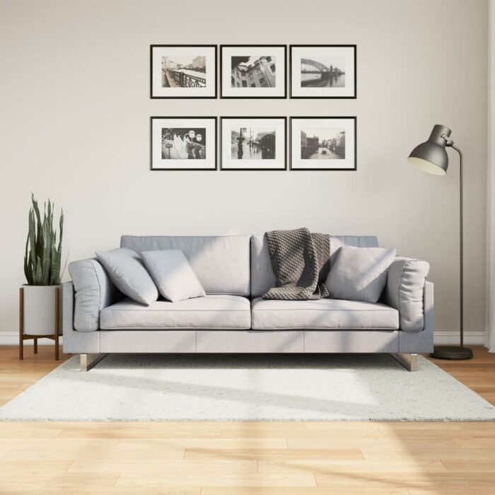 Tapis OVIEDO à poils courts crème 120x170 cm – Image 1