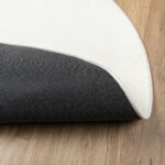 Tapis OVIEDO à poils courts crème Ø 80 cm – Image 3