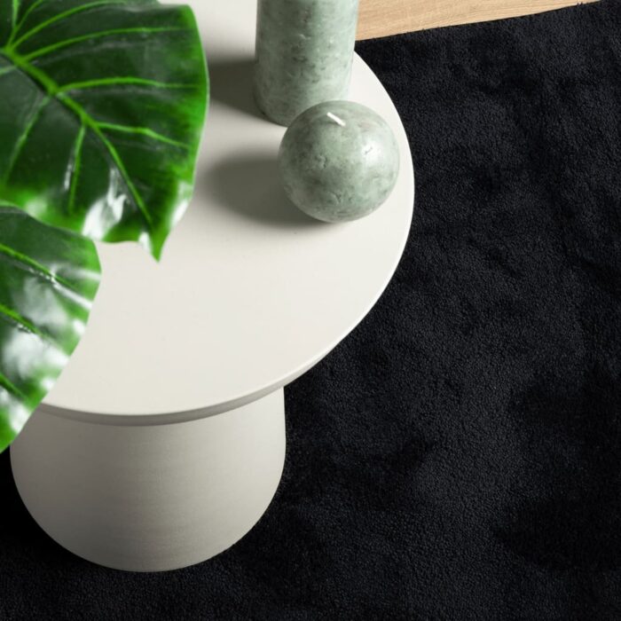 Tapis OVIEDO à poils courts noir 140x200 cm – Image 5