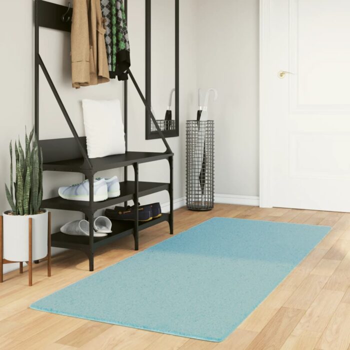 Tapis OVIEDO à poils courts vert 80x200 cm – Image 1