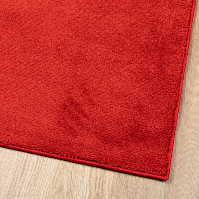 Tapis OVIEDO à poils courts rouge 140x200 cm – Image 2