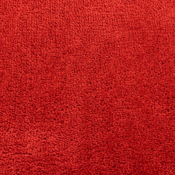 Tapis OVIEDO à poils courts rouge 160x160 cm – Image 7