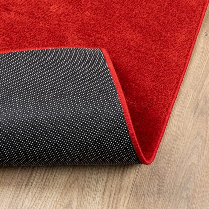 Tapis OVIEDO à poils courts rouge 160x230 cm – Image 3