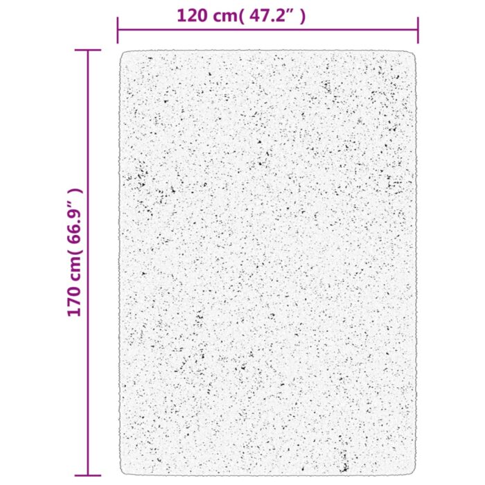 Tapis ISTAN à poils longs aspect brillant anthracite 120x170 cm – Image 8