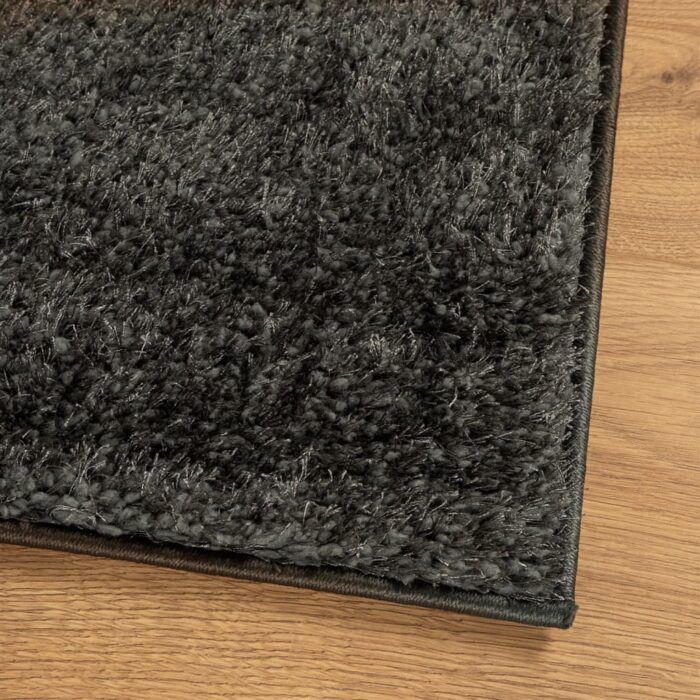 Tapis ISTAN à poils longs aspect brillant anthracite 160x230 cm – Image 2