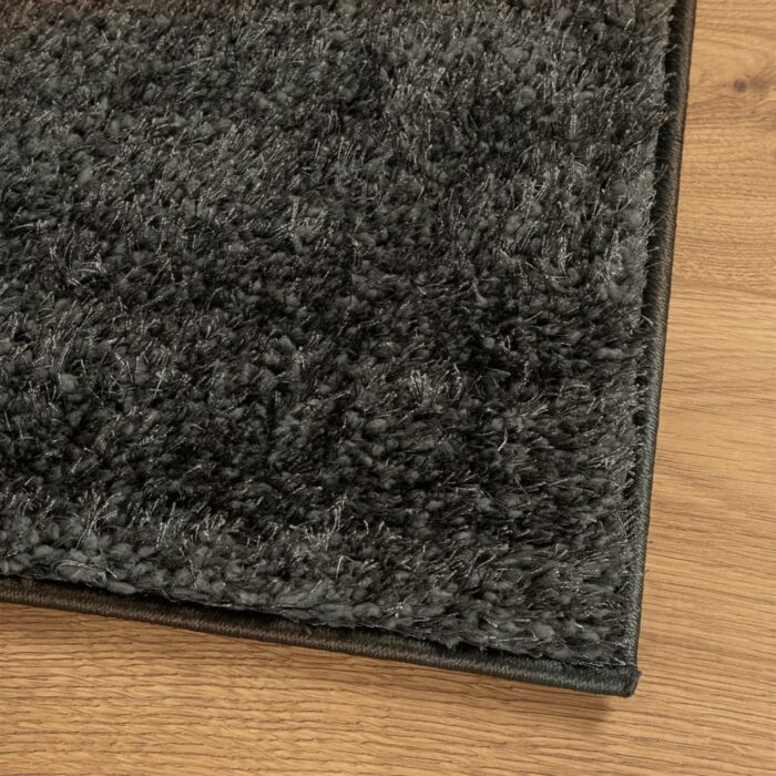 Tapis ISTAN à poils longs aspect brillant anthracite 200x280 cm – Image 2