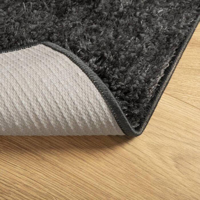 Tapis ISTAN à poils longs aspect brillant anthracite 200x280 cm – Image 3