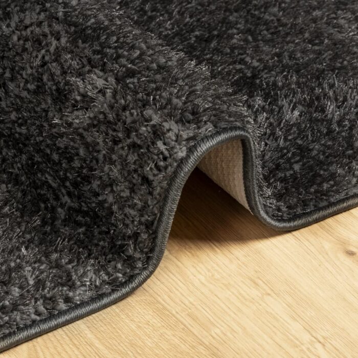 Tapis ISTAN à poils longs aspect brillant anthracite 200x280 cm – Image 4