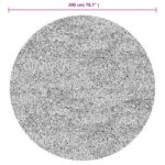 Tapis ISTAN à poils longs aspect brillant anthracite Ø 200 cm – Image 8