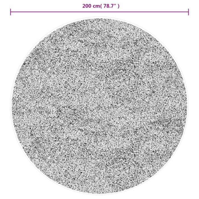 Tapis ISTAN à poils longs aspect brillant anthracite Ø 200 cm – Image 8