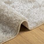Tapis ISTAN à poils longs aspect brillant beige 140x200 cm – Image 4