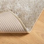 Tapis ISTAN à poils longs aspect brillant beige 160x230 cm – Image 3