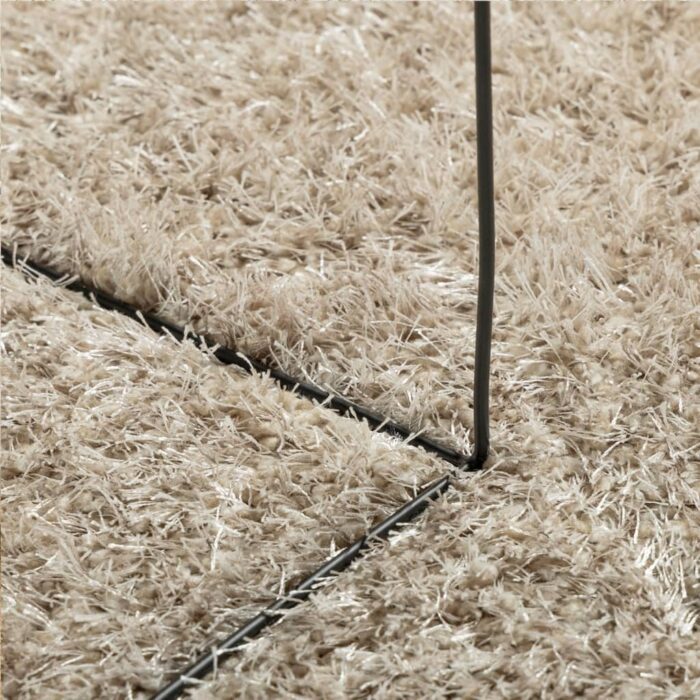 Tapis ISTAN à poils longs aspect brillant beige Ø 160 cm – Image 6