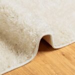 Tapis ISTAN à poils longs aspect brillant crème 140x200 cm – Image 4