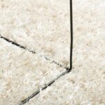 Tapis ISTAN à poils longs aspect brillant crème 140x200 cm – Image 6