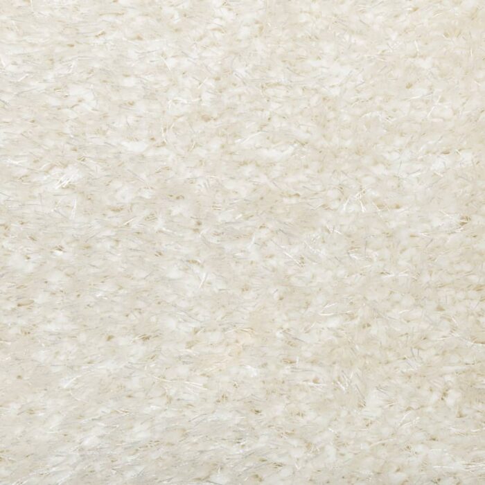 Tapis ISTAN à poils longs aspect brillant crème 140x200 cm – Image 7