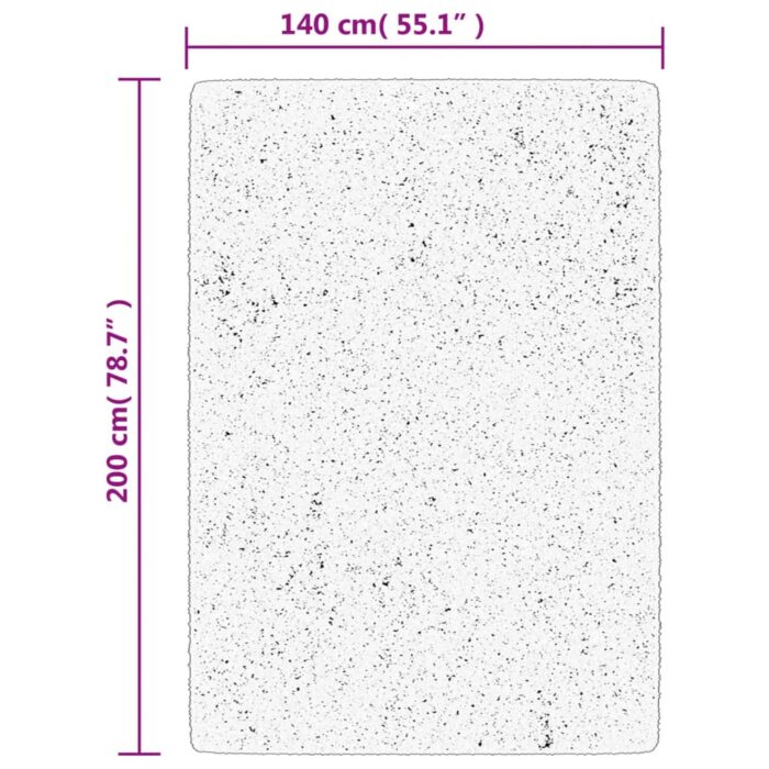 Tapis ISTAN à poils longs aspect brillant crème 140x200 cm – Image 8
