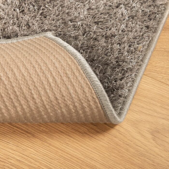 Tapis ISTAN à poils longs aspect brillant gris 100x200 cm – Image 3