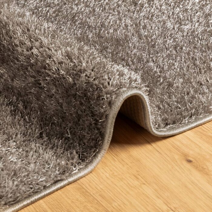 Tapis ISTAN à poils longs aspect brillant gris 120x170 cm – Image 4