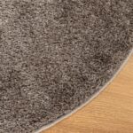 Tapis ISTAN à poils longs aspect brillant gris Ø 200 cm – Image 2