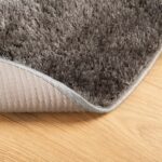 Tapis ISTAN à poils longs aspect brillant gris Ø 200 cm – Image 3