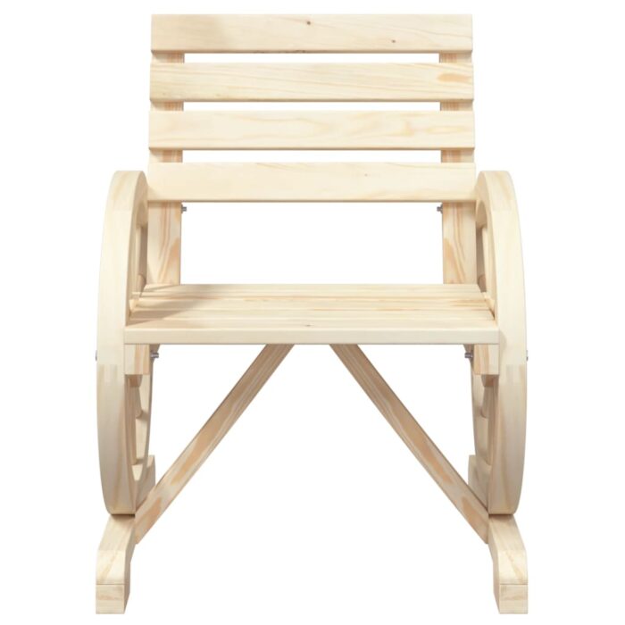 Chaises de jardin lot de 4 Bois de sapin massif – Image 3