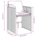 Chaises de jardin avec coussins lot de 4 mélange beige – Image 10