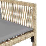 Chaises de jardin avec coussins lot de 4 mélange beige – Image 8