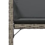 Chaises de jardin avec coussins lot de 4 gris résine tressée – Image 7