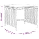 Tabourets de jardin et coussins lot de 4 noir 41x41x36 cm rotin – Image 9